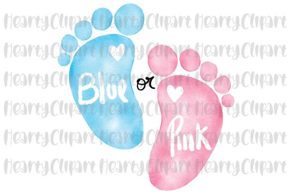 Download Blue or Pink Baby Feet PNG Gender Reveal - Gender reveal Collection