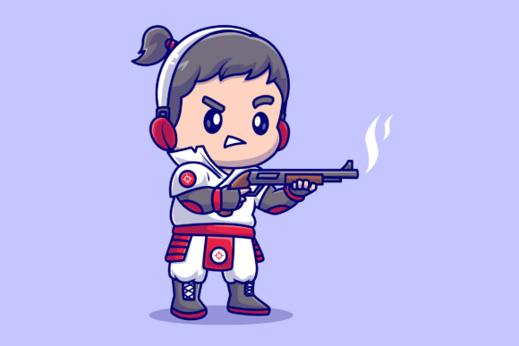 Download Cute Girl Shooting with Shotgun Weapon - Shotgun Collection