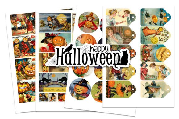 Download Vintage Victorian Halloween Collages - Vintage victorian Collection
