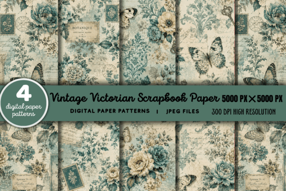 Download Vintage Victorian Scrapbook Pattern 10 - Vintage victorian Collection
