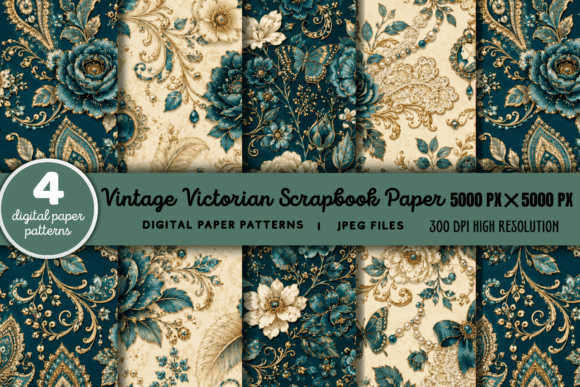 Download Vintage Victorian Scrapbook Background 1 - Vintage victorian Collection
